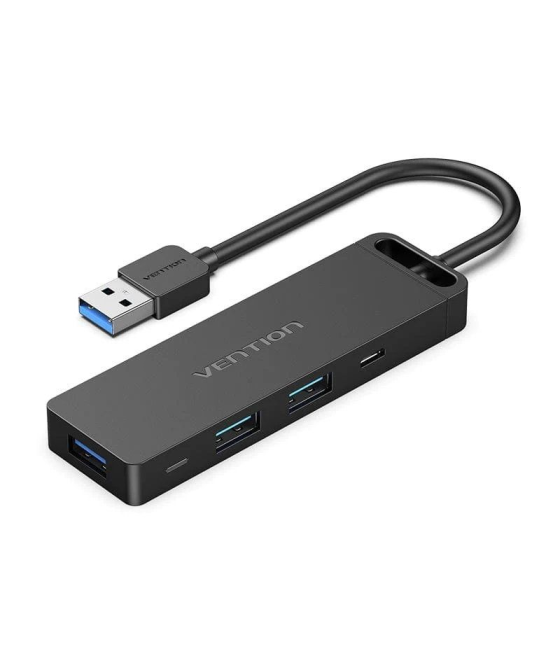 Docking usb 3.0 vention chvbb/ 3xusb/ 1xmicrousb pd/ 1xlector tarjetas/ negro