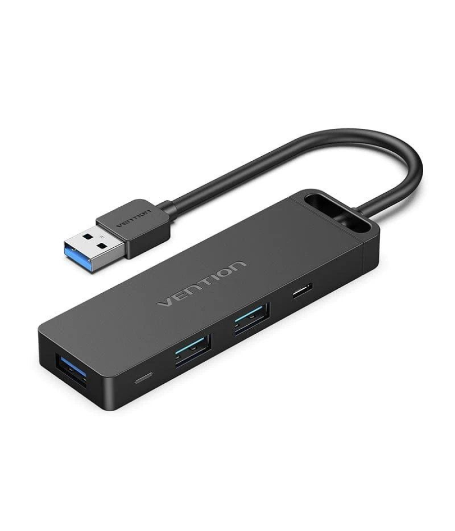 Docking usb 3.0 vention chvbb/ 3xusb/ 1xmicrousb pd/ 1xlector tarjetas/ negro