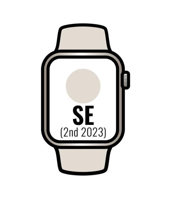 Apple watch se 2 gen 2023/ gps/ cellular/ 44mm/ caja de aluminio blanco estrella/ correa deportiva blanco estrella s/m