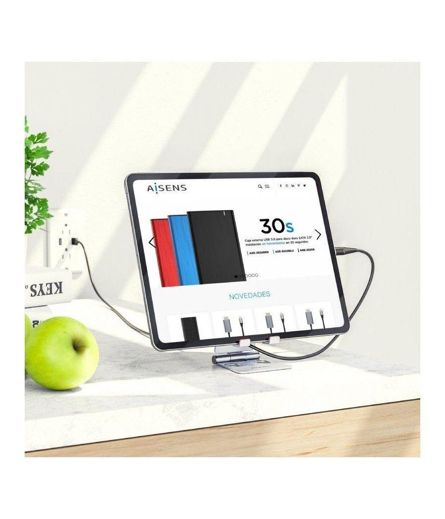 Soporte para smartphone/tablet aisens ms2pm-086/ plata - Imagen 4