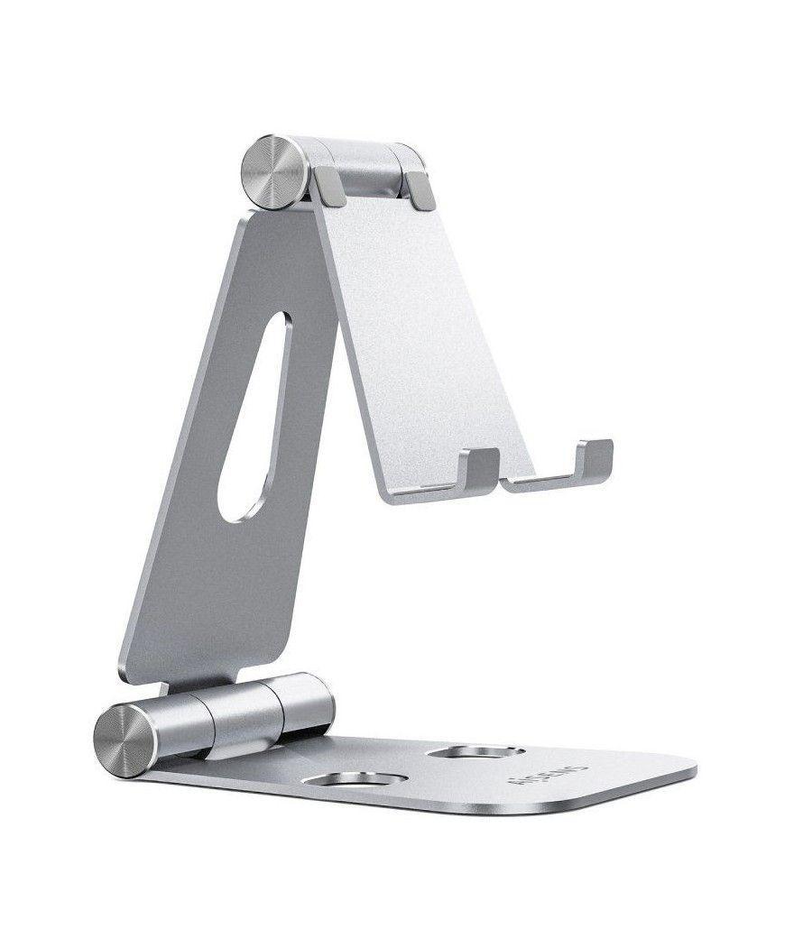 Soporte para smartphone/tablet aisens ms2pxl-092/ plata - Imagen 1