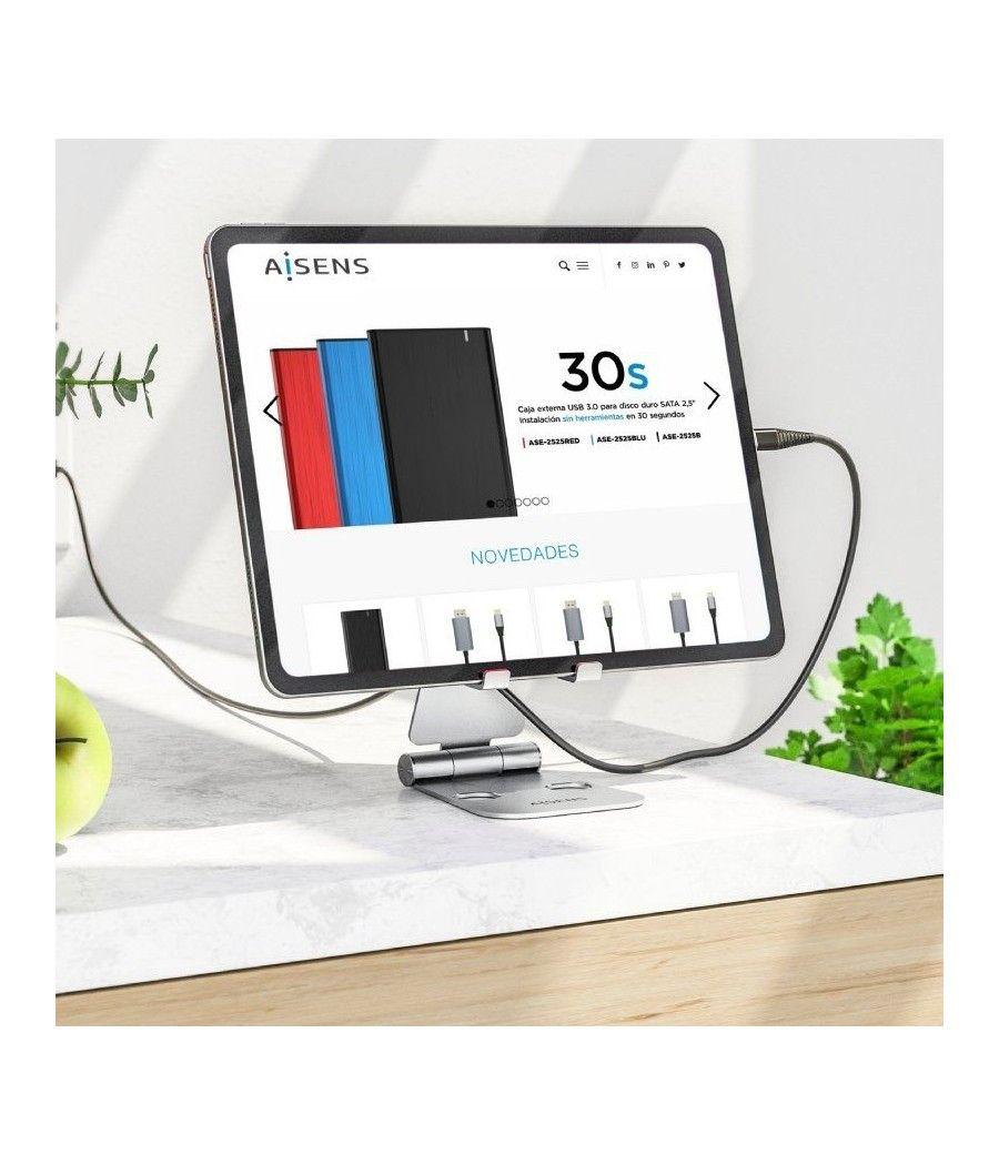 Soporte para smartphone/tablet aisens ms2pxl-092/ plata - Imagen 4