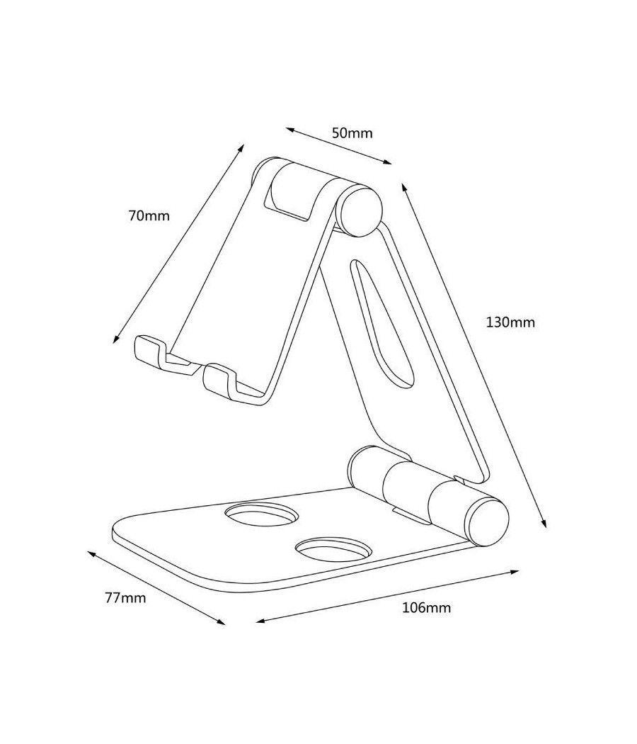 Soporte para smartphone/tablet aisens ms2pxl-092/ plata - Imagen 5
