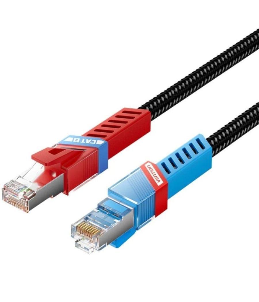 Cable de red rj45 sftp vention ikjbf cat.8/ 1m/ negro