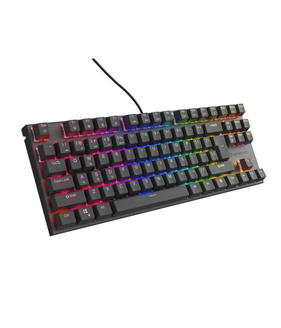 Teclado gaming genesis thor 303 tkl rgb neg mecanic switch peach silen hot swap