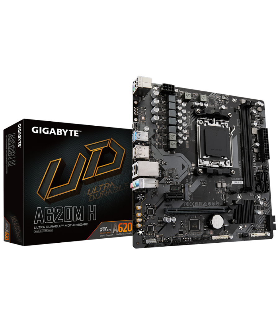 Placa base gigabyte a620m h am5 matx 2xddr5