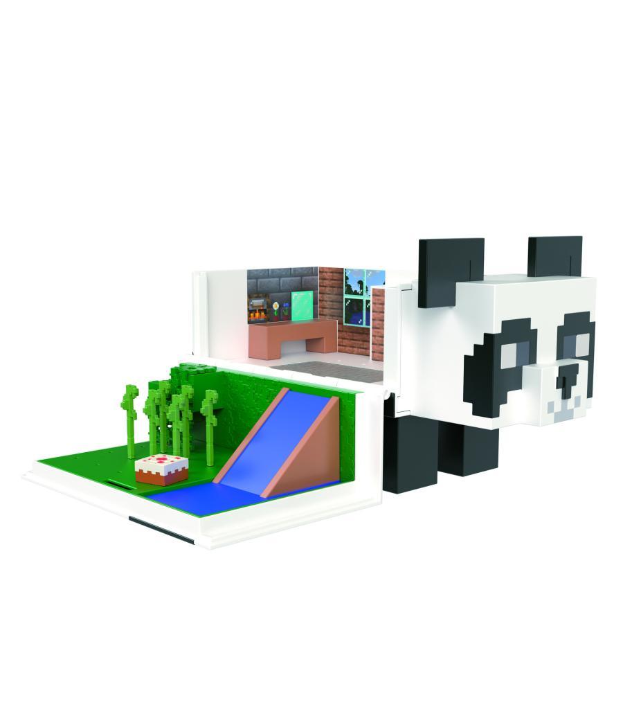 Figura mattel minecraft mob head mini panda casa de juegos