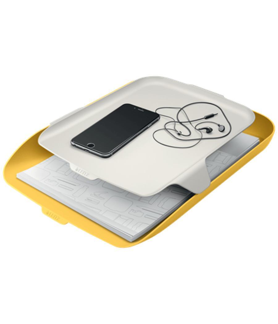 Bandeja sobremesa plástico leitz cosy amarillo 274x62x391mm