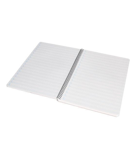 Cuaderno espiral liderpapel folio pautaguia tapa dura 80h 75 gr cuadro pautado 4mmcon margen colores surtidos