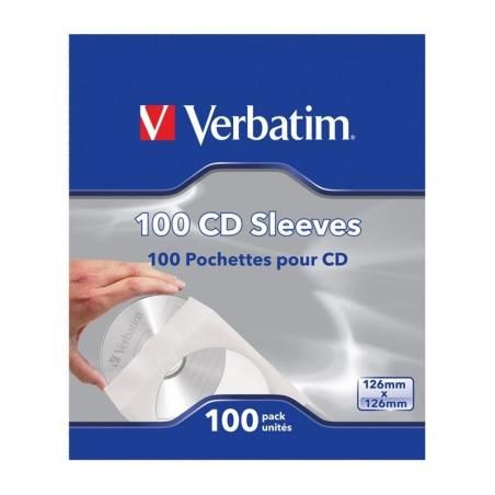 Fundas cd-r verbatim sleeves/ caja-100uds