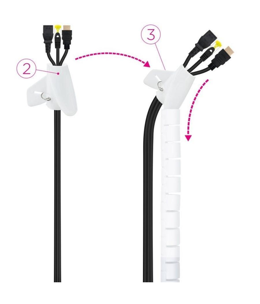 Organizador de cables en espiral nanocable 10.36.0001-w/ 1m