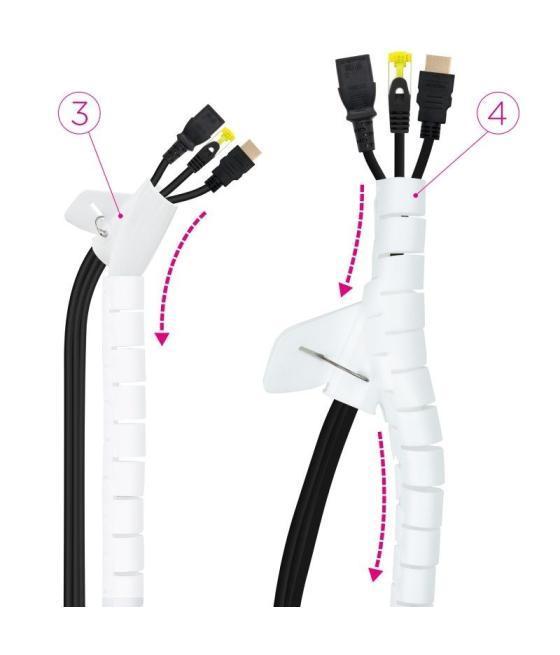 Organizador de cables en espiral nanocable 10.36.0001-w/ 1m