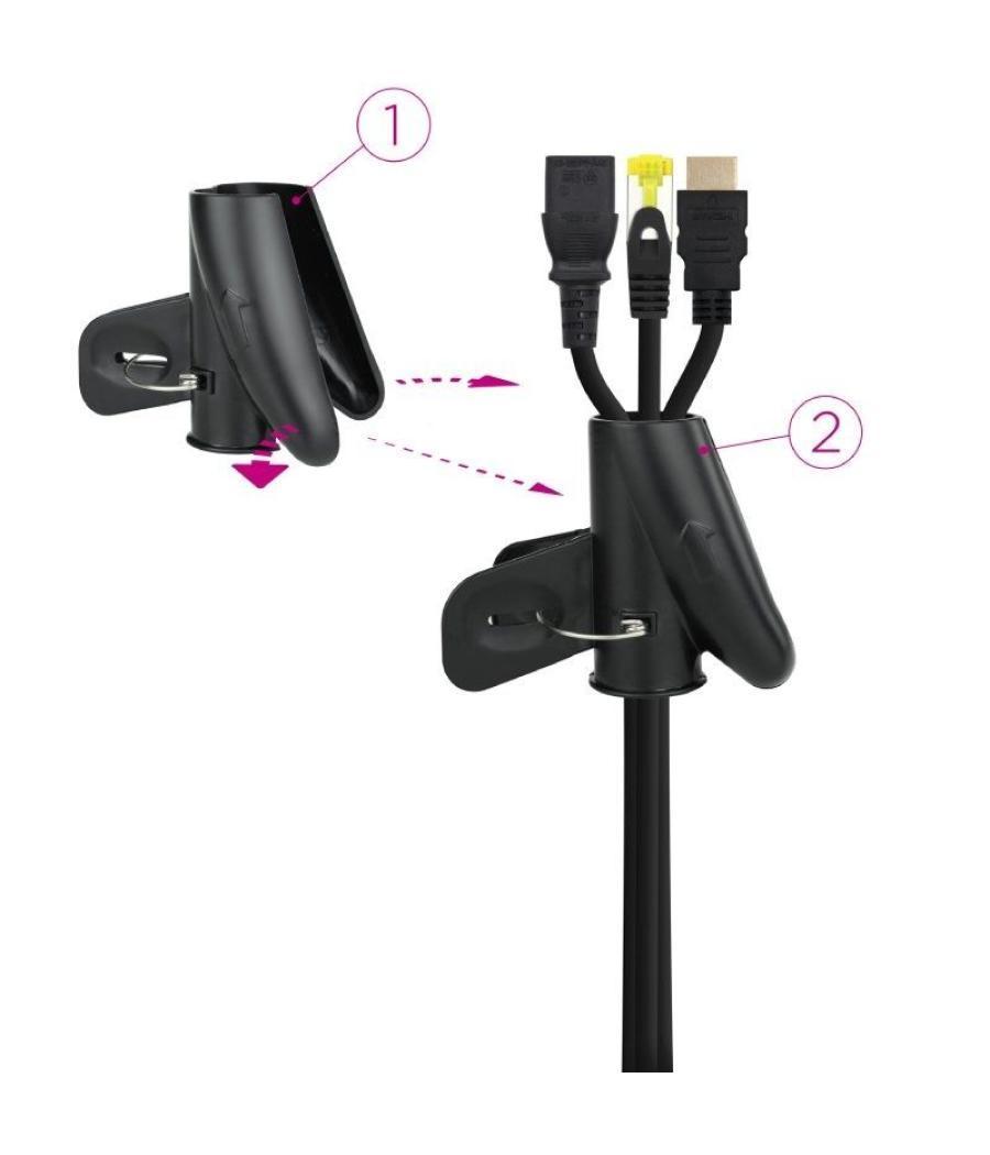 Organizador de cables en espiral nanocable 10.36.0002-bk/ 2m