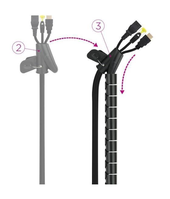 Organizador de cables en espiral nanocable 10.36.0002-bk/ 2m