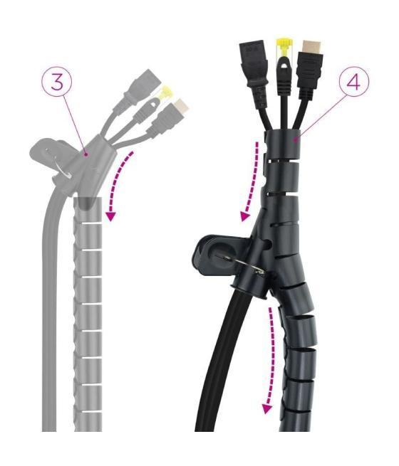Organizador de cables en espiral nanocable 10.36.0002-bk/ 2m