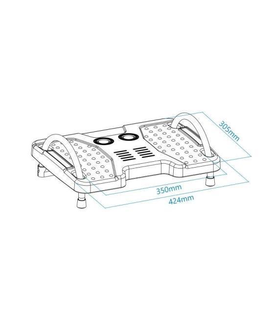 Reposapiés ajustable/ inclinable tooq tqfr0601-g/ 424 x 305 x 145 mm