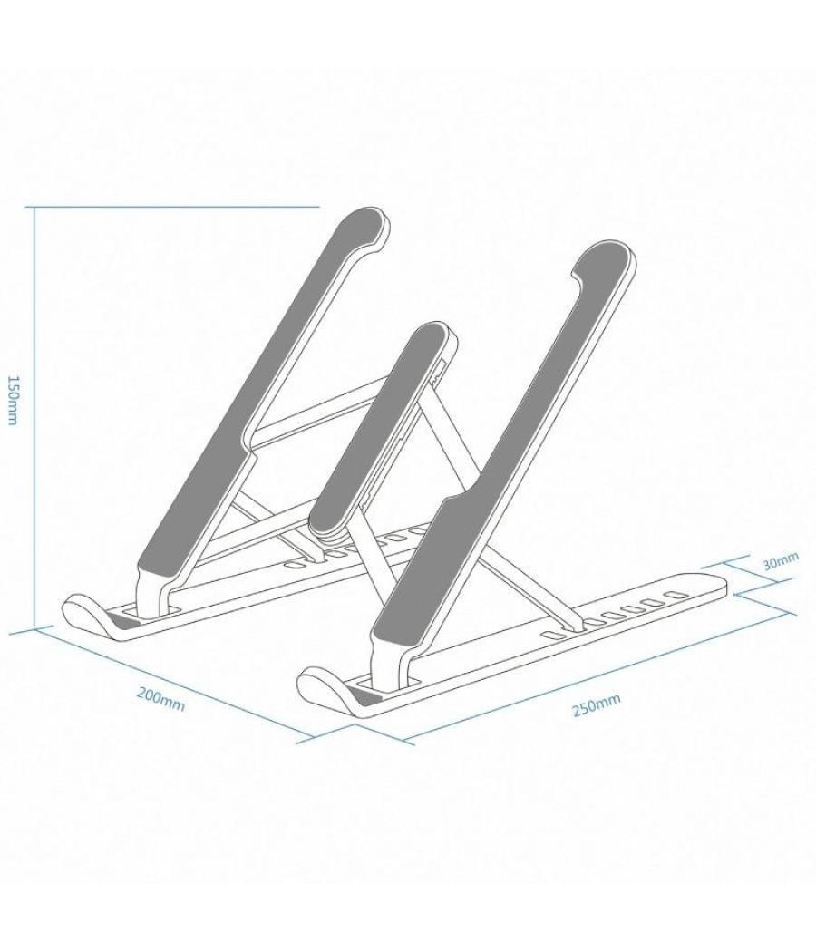 Soporte aisens lps1m-101 para portátil/ tablet hasta 15'/ gris oscuro