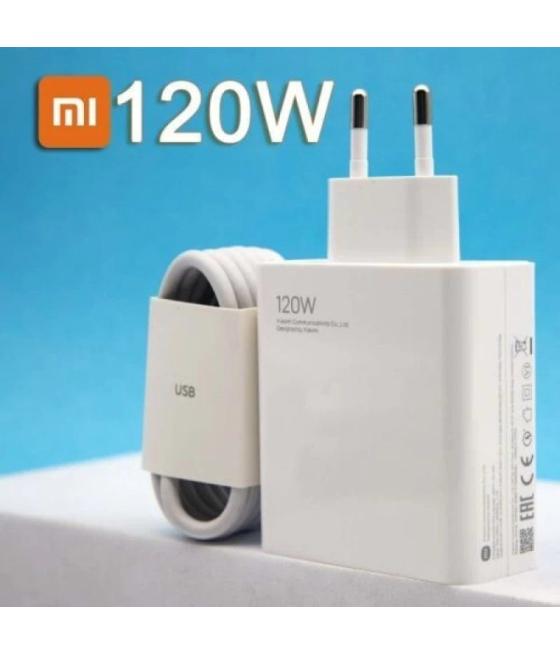 Cargador de pared xiaomi charging combo (tipo-a)/ 1xusb + cable usb tipo-c/ 120w