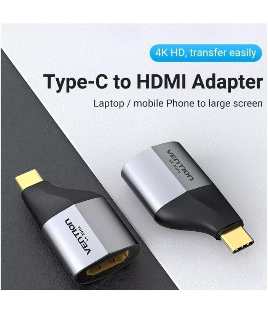 Adaptador usb tipo-c vention tcdh0/ usb tipo-c macho - hdmi hembra