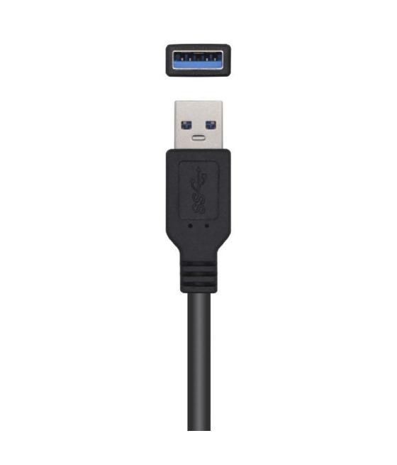 Cable alargador usb 3.0 con amplificador aisens a105-0525/ usb macho - usb hembra/ hasta 9w/ 625mbps/ 5m/ negro