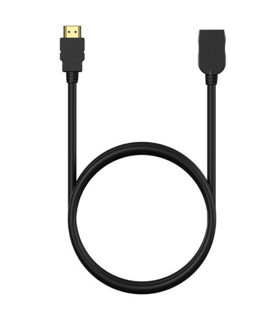 Cable alargador hdmi aisens a120-0547/ hdmi macho - hdmi hembra/ hasta 10w/ 2250mbps/ 5m/ negro