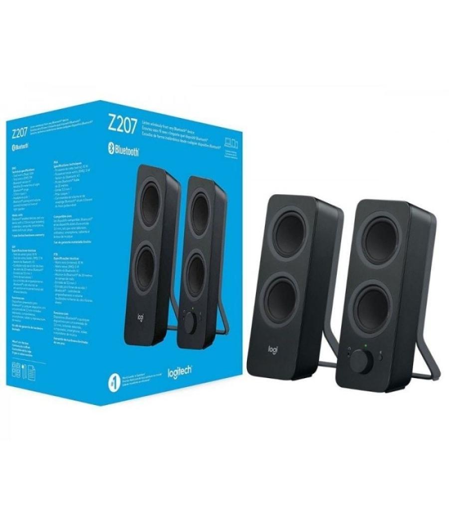 Altavoces con bluetooth logitech z207/ 10w/ 2.0