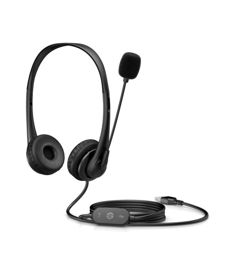 Auriculares hp g2 stereo / con micrófono/ usb/ negros