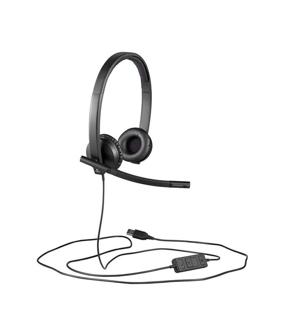 Auriculares logitech h570e/ con micrófono/ usb/ negros