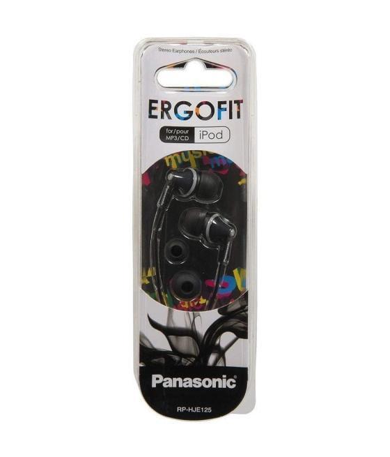 Auriculares intrauditivos panasonic rp-hje125/ jack 3.5/ negros