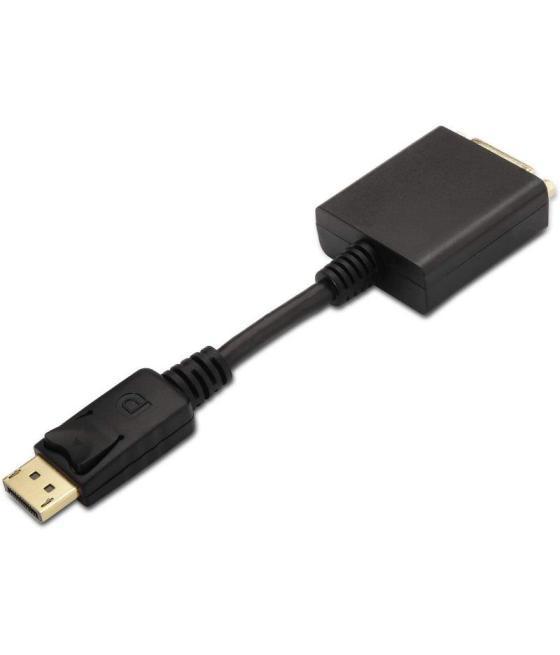 Cable conversor aisens a125-0133/ displayport macho - dvi hembra/ 15cm/ negro