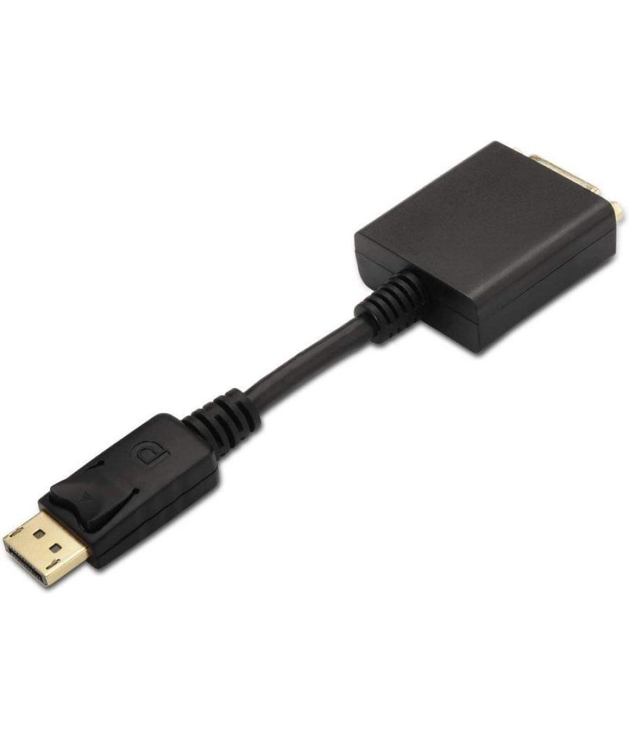 Cable conversor aisens a125-0133/ displayport macho - dvi hembra/ 15cm/ negro