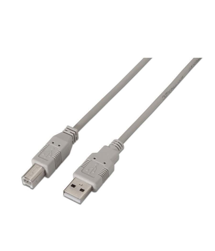 Cable usb 2.0 impresora aisens a101-0003/ usb tipo-b macho - usb macho/ hasta 2.5w/ 60mbps/ 3m/ beige