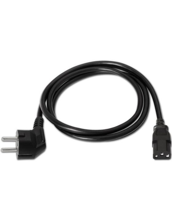 Cable alimentación aisens a132-0167/ cee(7-7) macho - c13 hembra/ hasta 1500w/ 1.5m/ negro