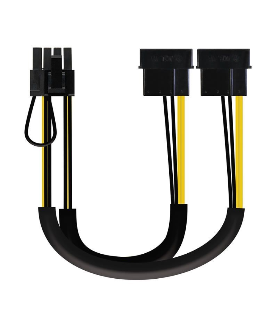 Cable de alimentación tarjeta gráfica nanocable 10.19.1201/ 2x molex macho - 6+2 pin macho/ 20cm