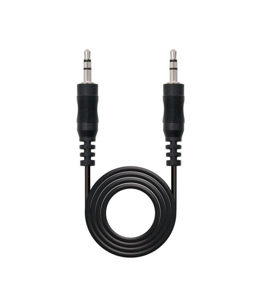 Cable estéreo nanocable 10.24.0105/ jack 3.5 macho - jack 3.5 macho/ 5m/ negro