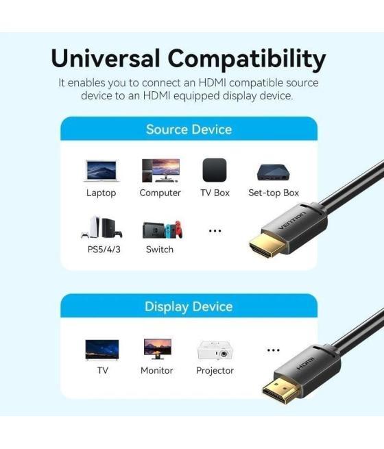 Cable hdmi 2.0 4k vention aljbh/ hdmi macho - hdmi macho/ 2m/ negro