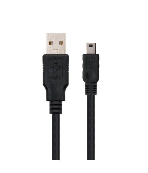 Cable usb 2.0 nanocable 10.01.0402/ usb macho - miniusb macho/ 1.8m/ negro