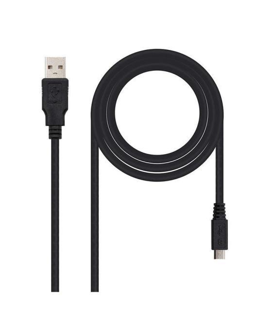 Cable usb 2.0 nanocable 10.01.0501/ usb macho - microusb macho/ 1.8m/ negro