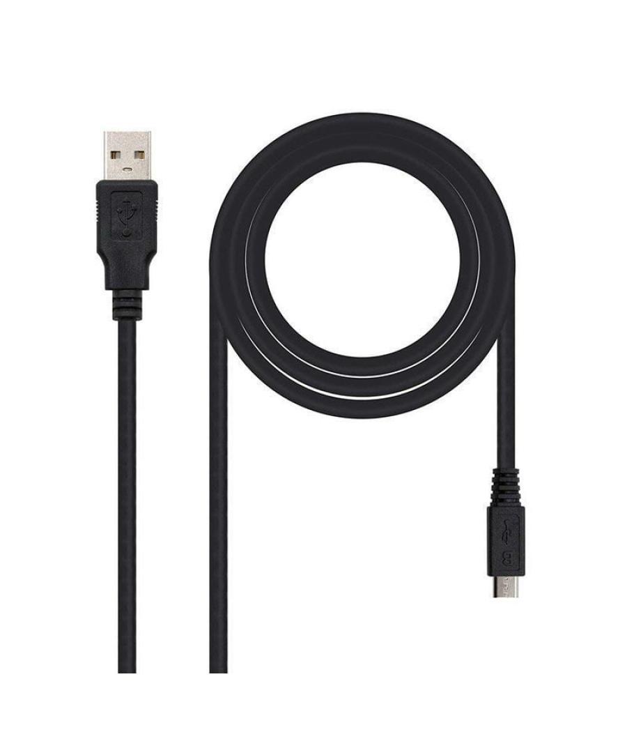 Cable usb 2.0 nanocable 10.01.0501/ usb macho - microusb macho/ 1.8m/ negro