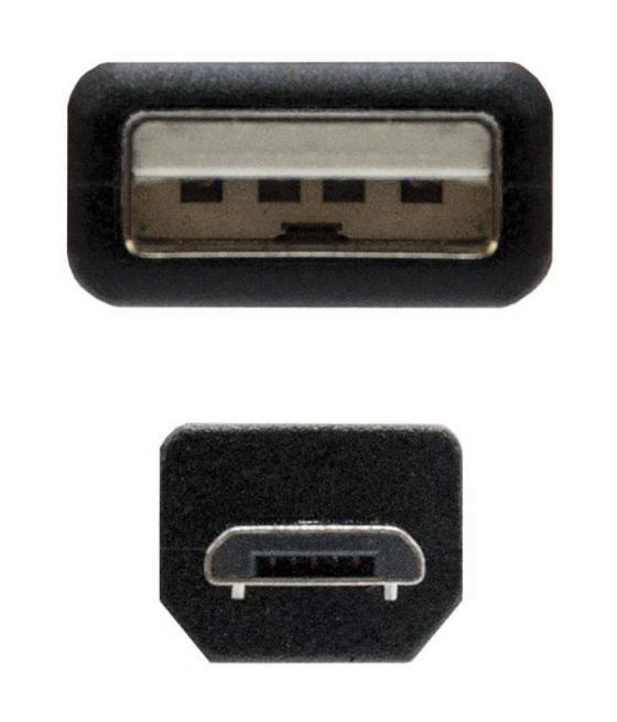 Cable usb 2.0 nanocable 10.01.0501/ usb macho - microusb macho/ 1.8m/ negro