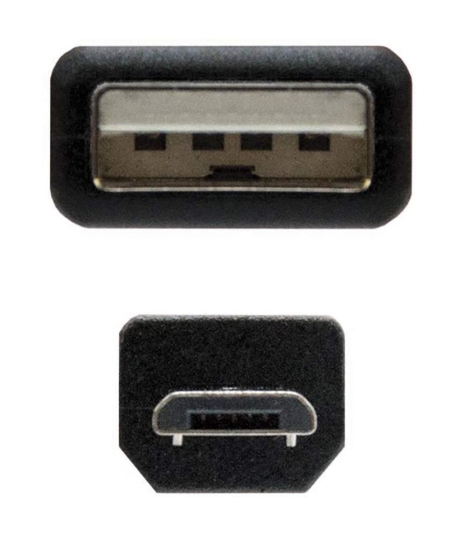 Cable usb 2.0 nanocable 10.01.0501/ usb macho - microusb macho/ 1.8m/ negro
