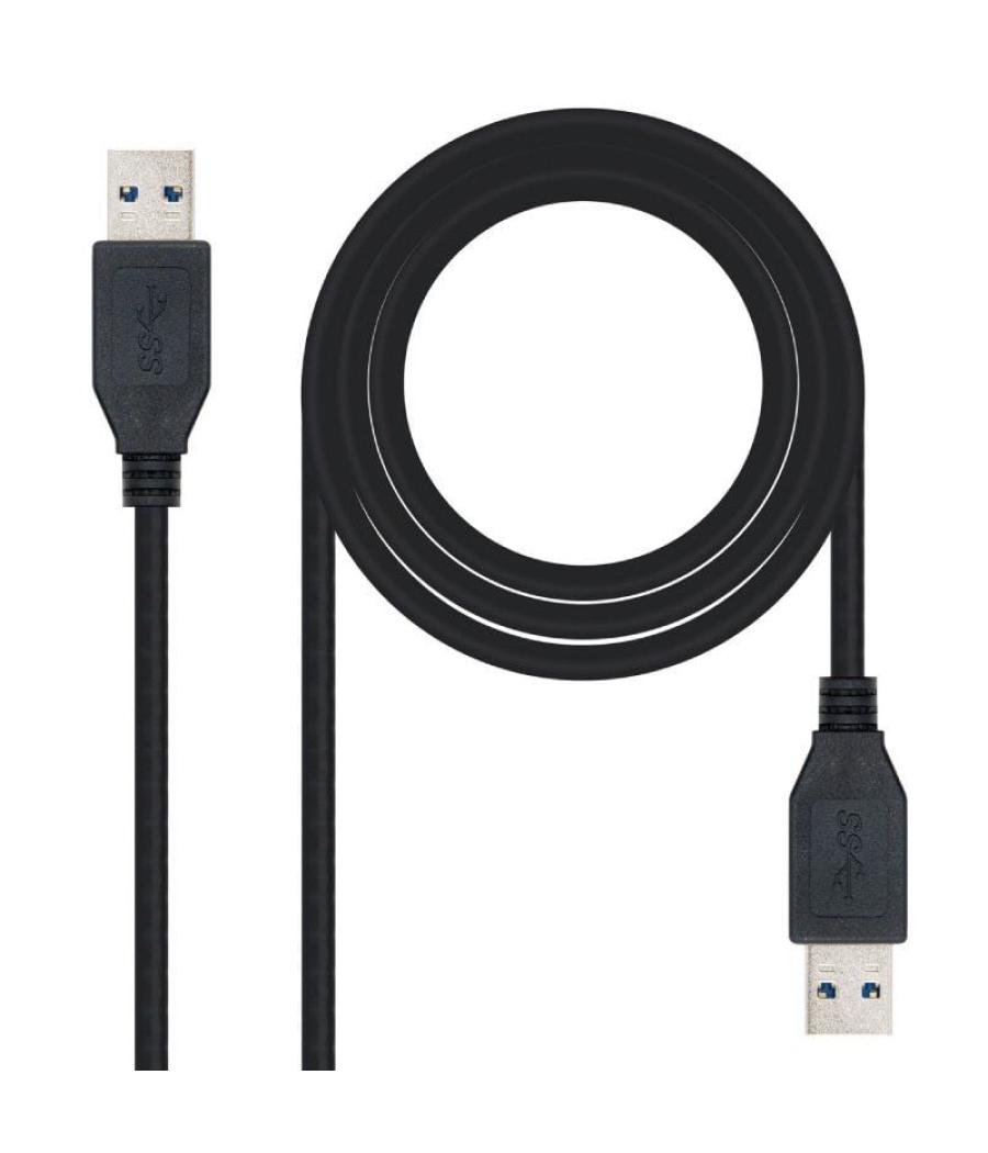 Cable usb 3.0 nanocable 10.01.1001-bk/ usb macho - usb macho/ 1m/ negro