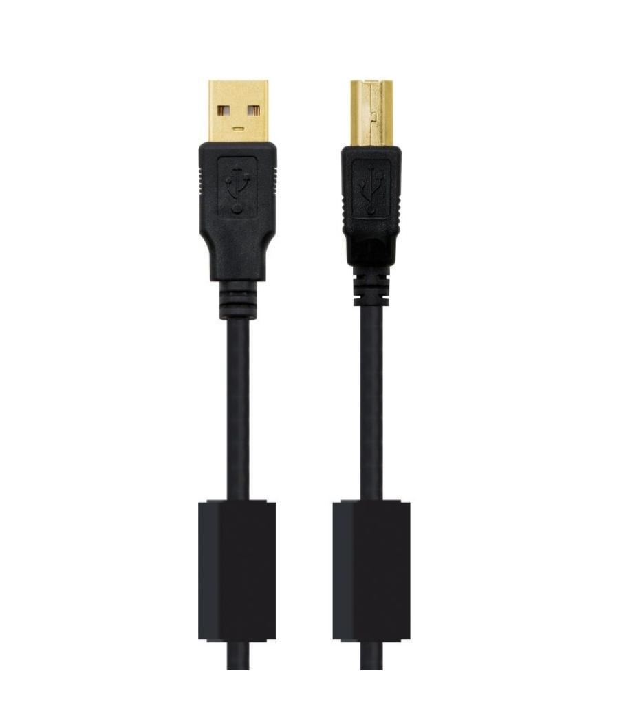 Cable usb 2.0 impresora nanocable 10.01.1202/ usb tipo-b macho - usb macho / 2m/ negro