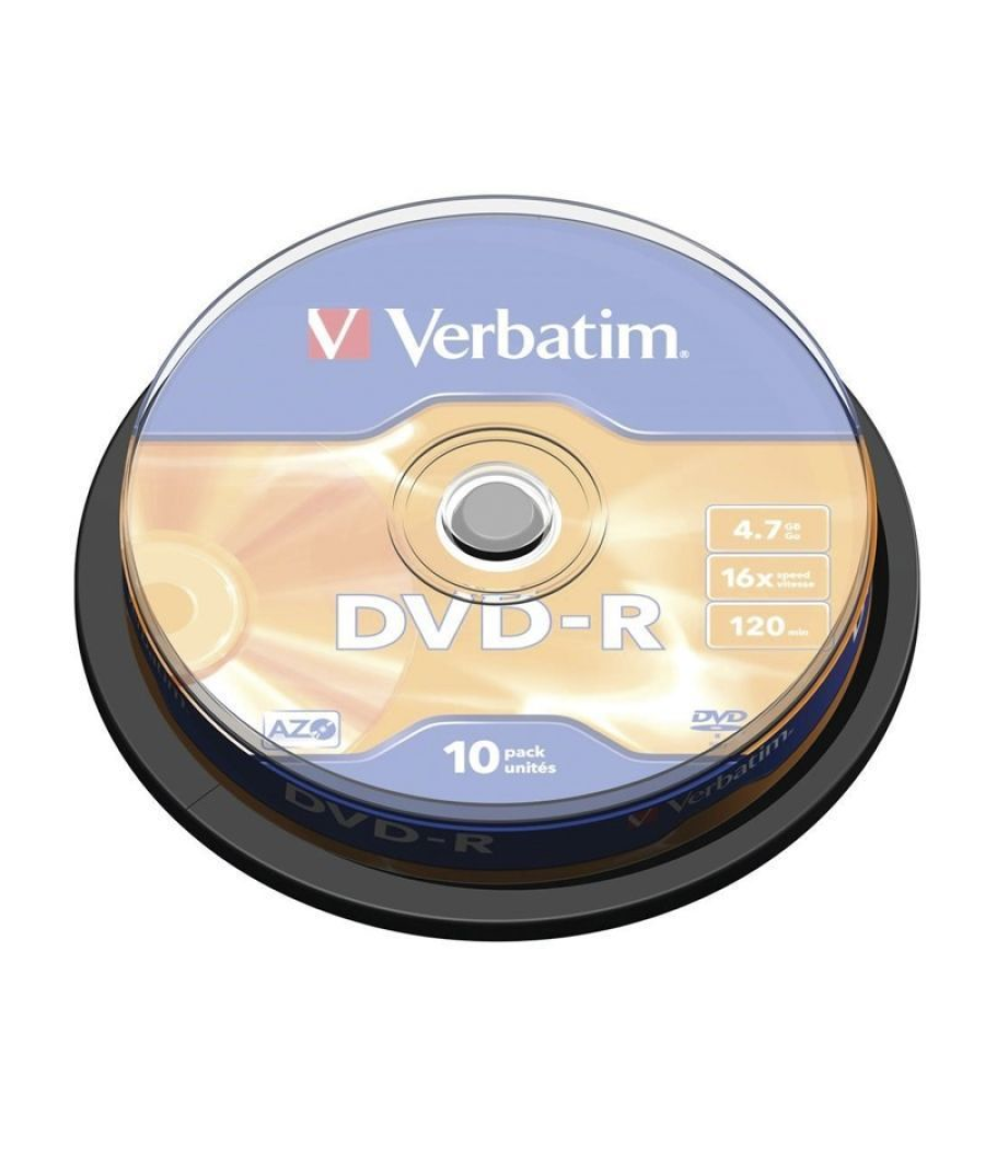 Dvd-r verbatim advanced azo 16x/ tarrina-10uds