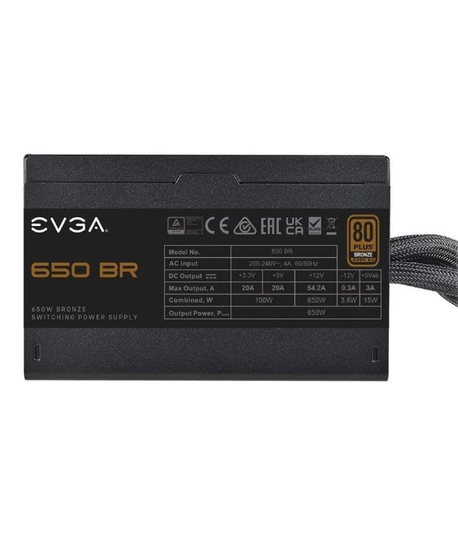 Fuente de alimentación evga 650 br/ 650w/ ventilador 12cm/ 80 plus bronze