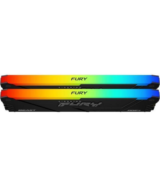 Memoria ram kingston fury beast rgb 2 x 16gb/ ddr4/ 3200mhz/ 1.35v/ cl16/ dimm