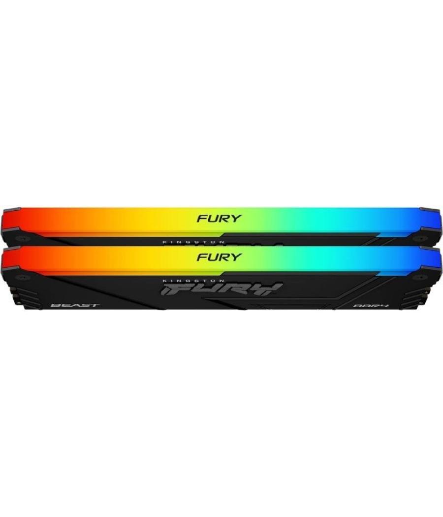 Memoria ram kingston fury beast rgb 2 x 16gb/ ddr4/ 3200mhz/ 1.35v/ cl16/ dimm