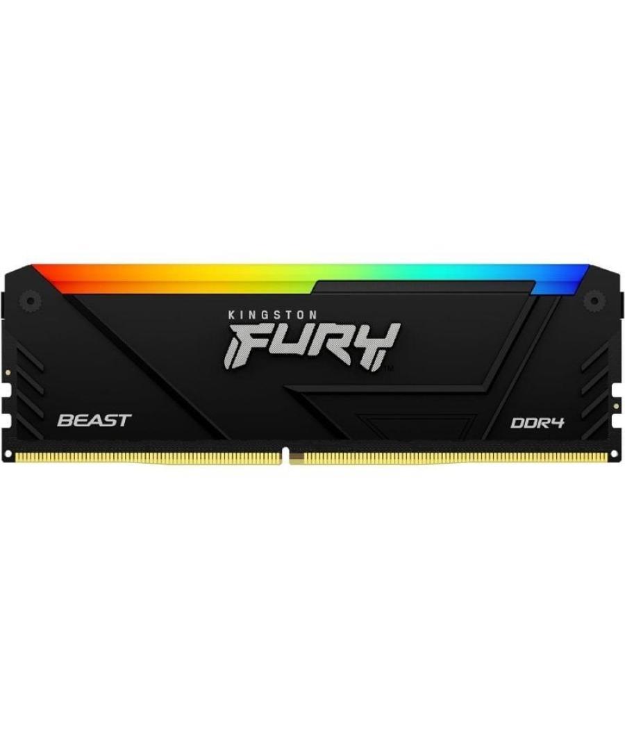 Memoria ram kingston fury beast rgb 16gb/ ddr4/ 3200mhz/ 1.35v/ cl16/ dimm