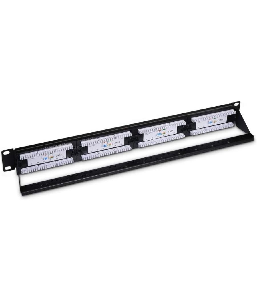 Patch panel aisens a141-0308/ 24 puertos/ cat.6/ altura 1u