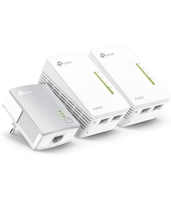 Adaptador powerline tplink wpa4220tkit 500mbps/ alcance 300m/ pack de 3